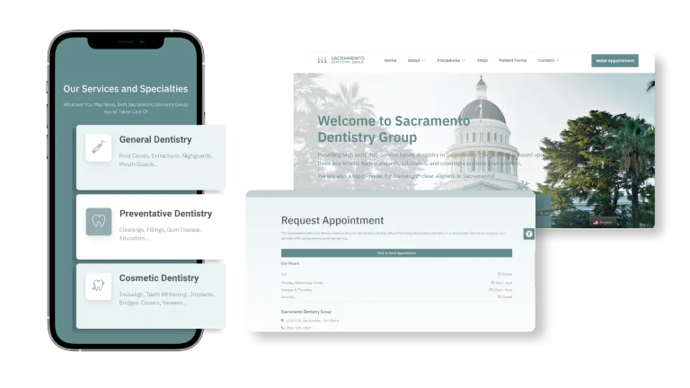 Sacramento Dentistry Group website