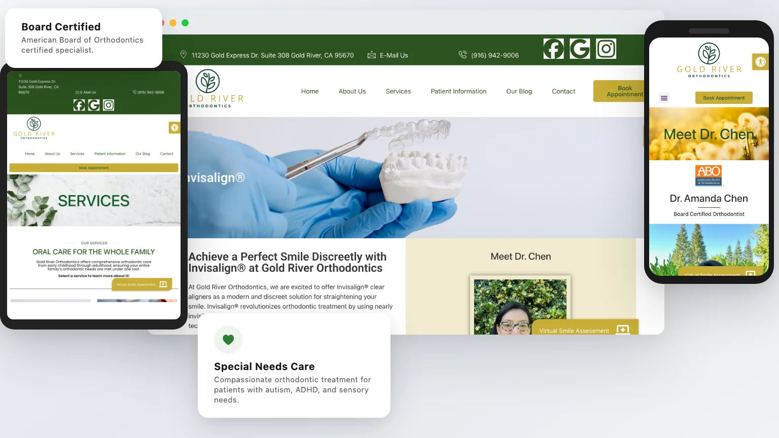 An Orthodontic Practice in Gold River website