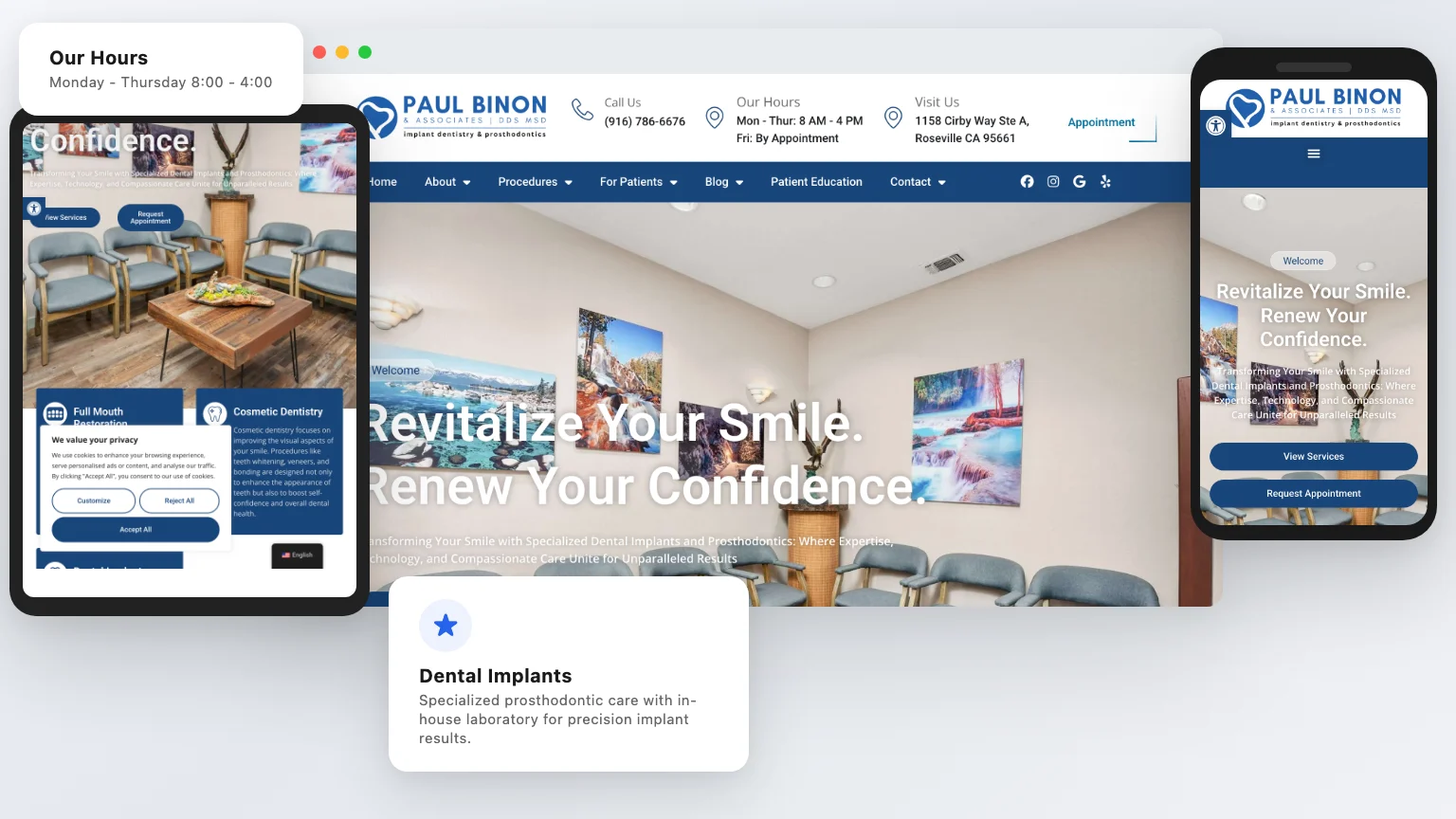 Roseville Implant Specialist website